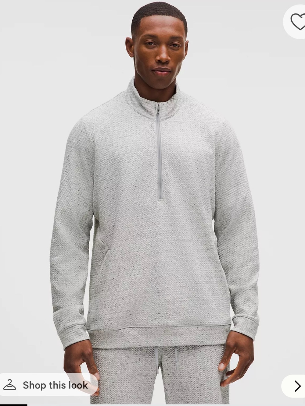 Lululemon At Ease Double Knit Quarter Zip Pullover Men’s XXL